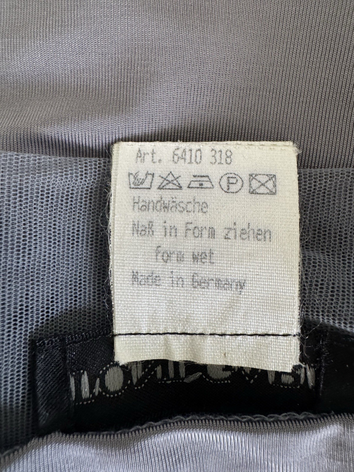 TONI GARD Gray Mesh Slip Dress M