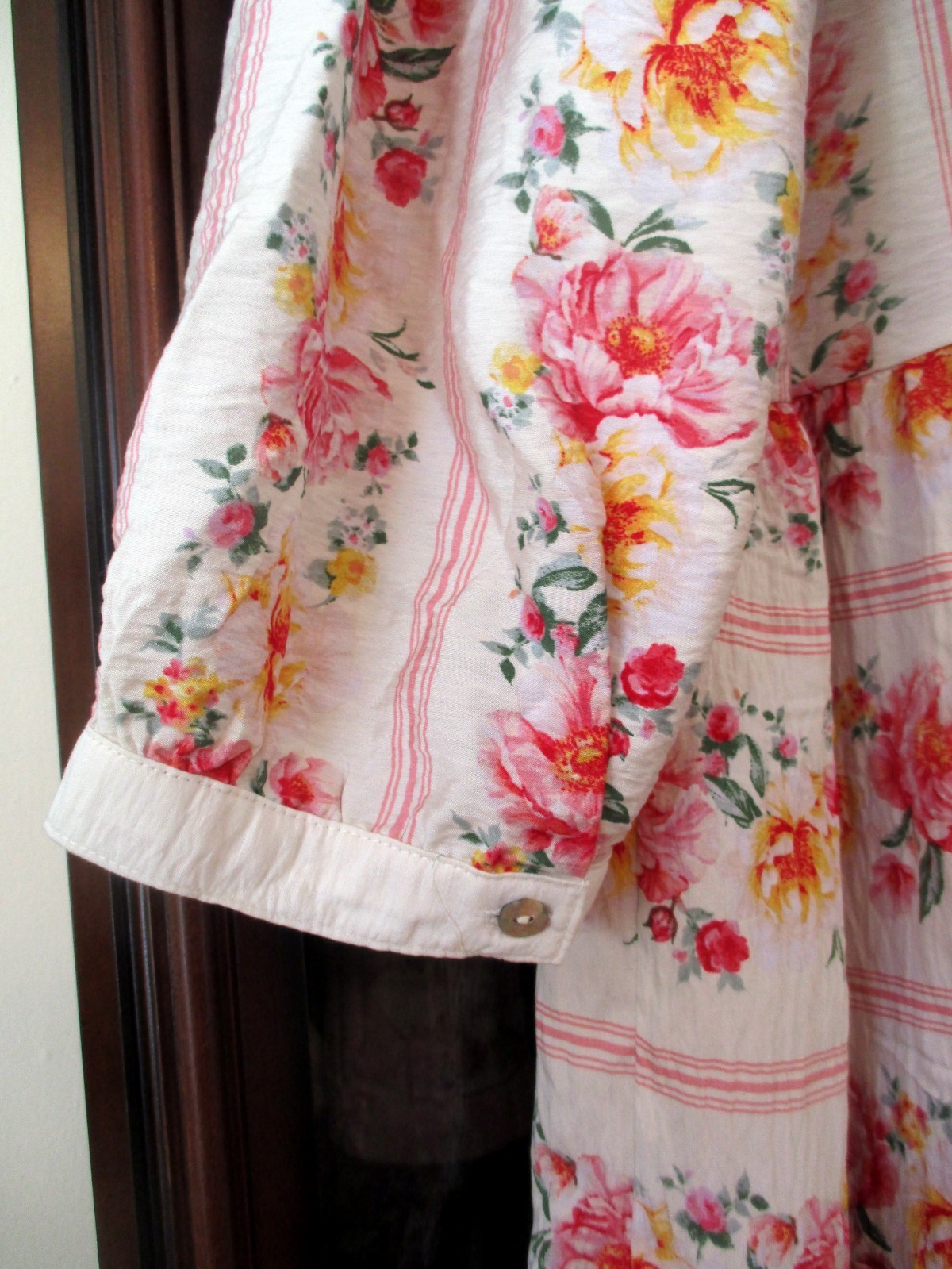 NWT Anthropologie Fig & Flower 3/4 Sleeve Tiered Midi Dress Peasant Floral 1X 2X