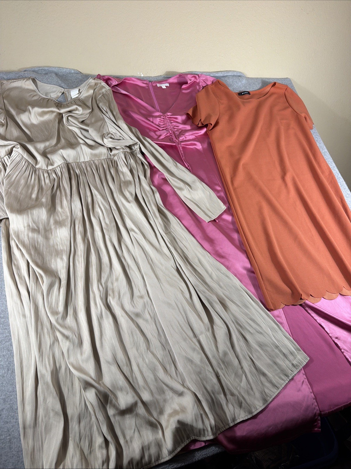 Women’s Church Dress Lot Of 3, M/L, Women’s Silk Dresses, Semi Formal Dress Lot