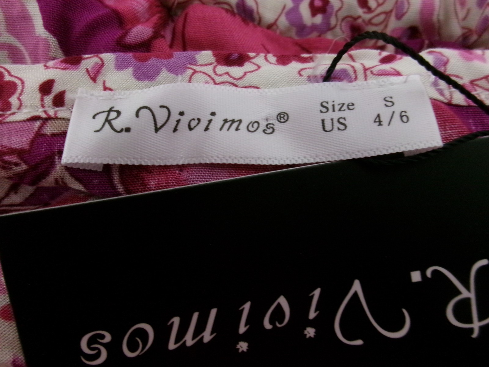 “NEW” R. VIVIMOS 🌸 SMALL / 4 / 6==ROSE FLORAL PRINT / BOHO HIPPIE MAXI DRESS