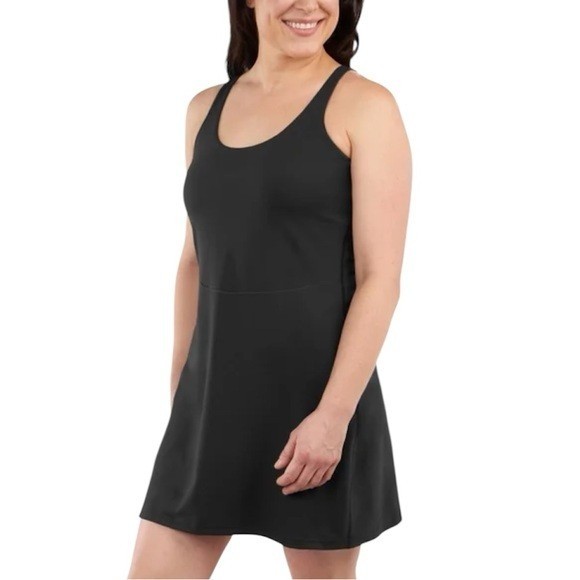 Elle Sport Women’s Active Tank Dress Black Size Medium NWT