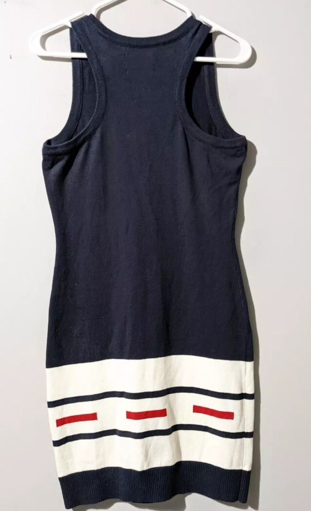 Vtg. Classic Pendleton Coll. Blue & Stripes Outdoor Tank Racer Back Dress Sz S