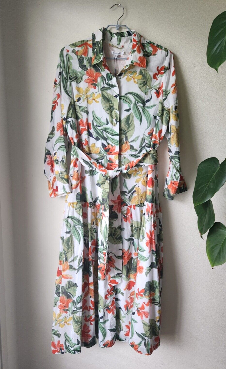 Chicos Silk Blend Orchid Shirt Dress