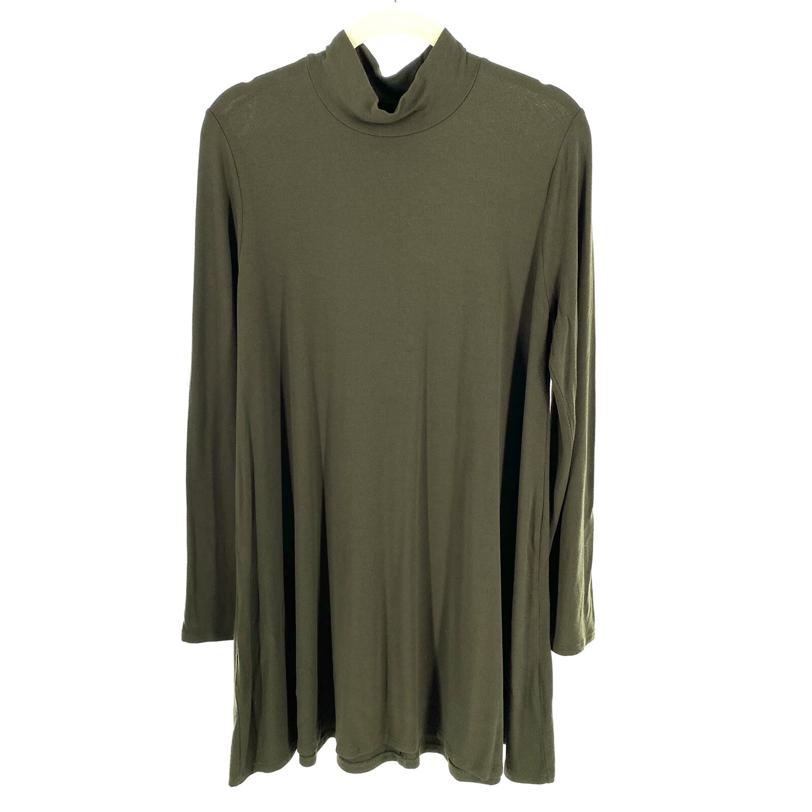 Audrey 3+1 Green Long Sleeve Mock Neck Knit Dress