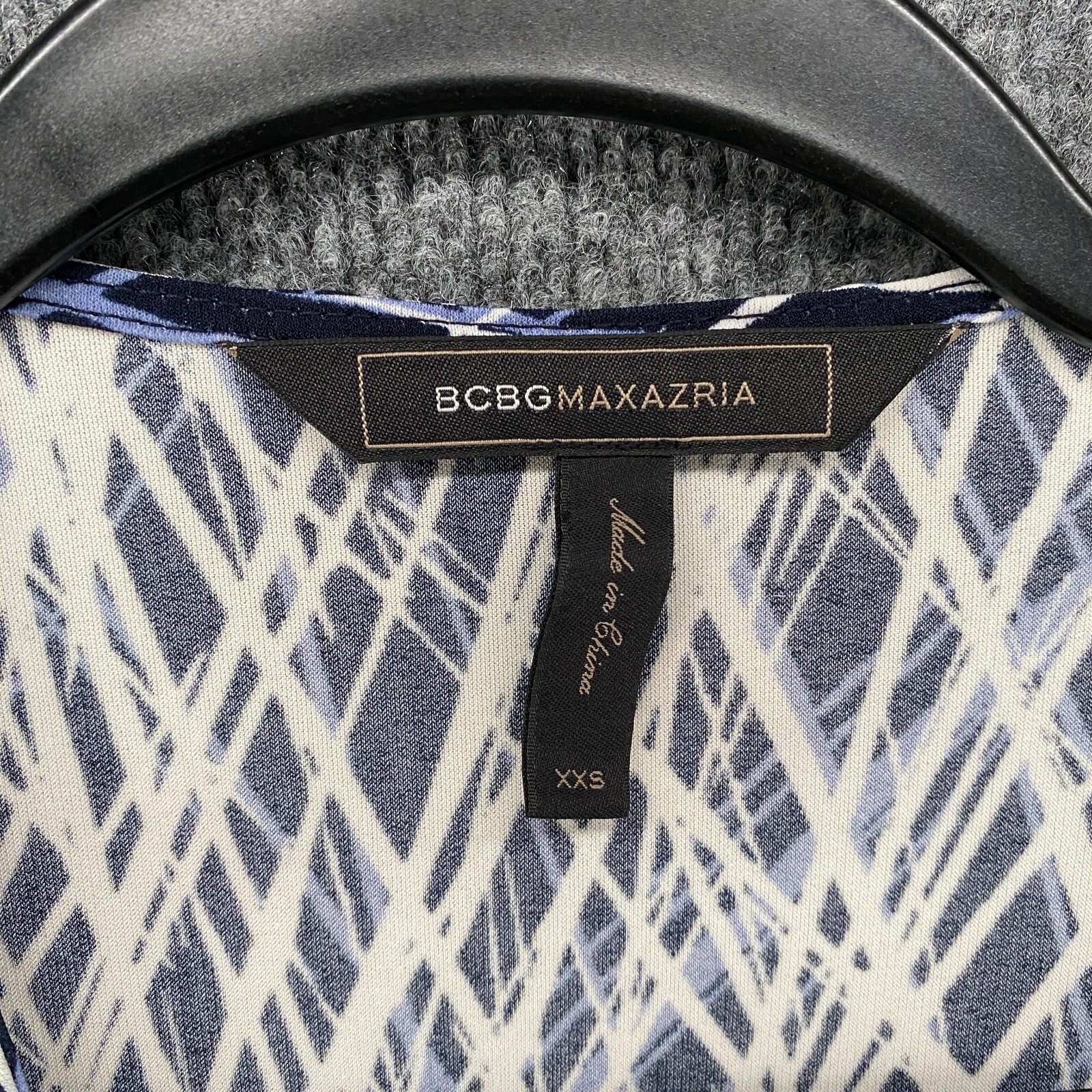 BCBGMaxazria Wrap Dress Womens XXS Blue Adele V-Neck Knee Length Ladies Office