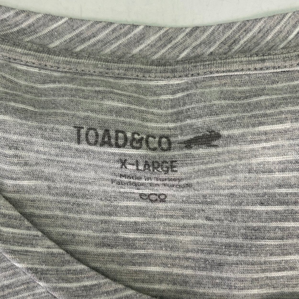 Toad&Co Womens Windmere SS Dress XL Grey Striped Organic Cotton Tencel T1772802