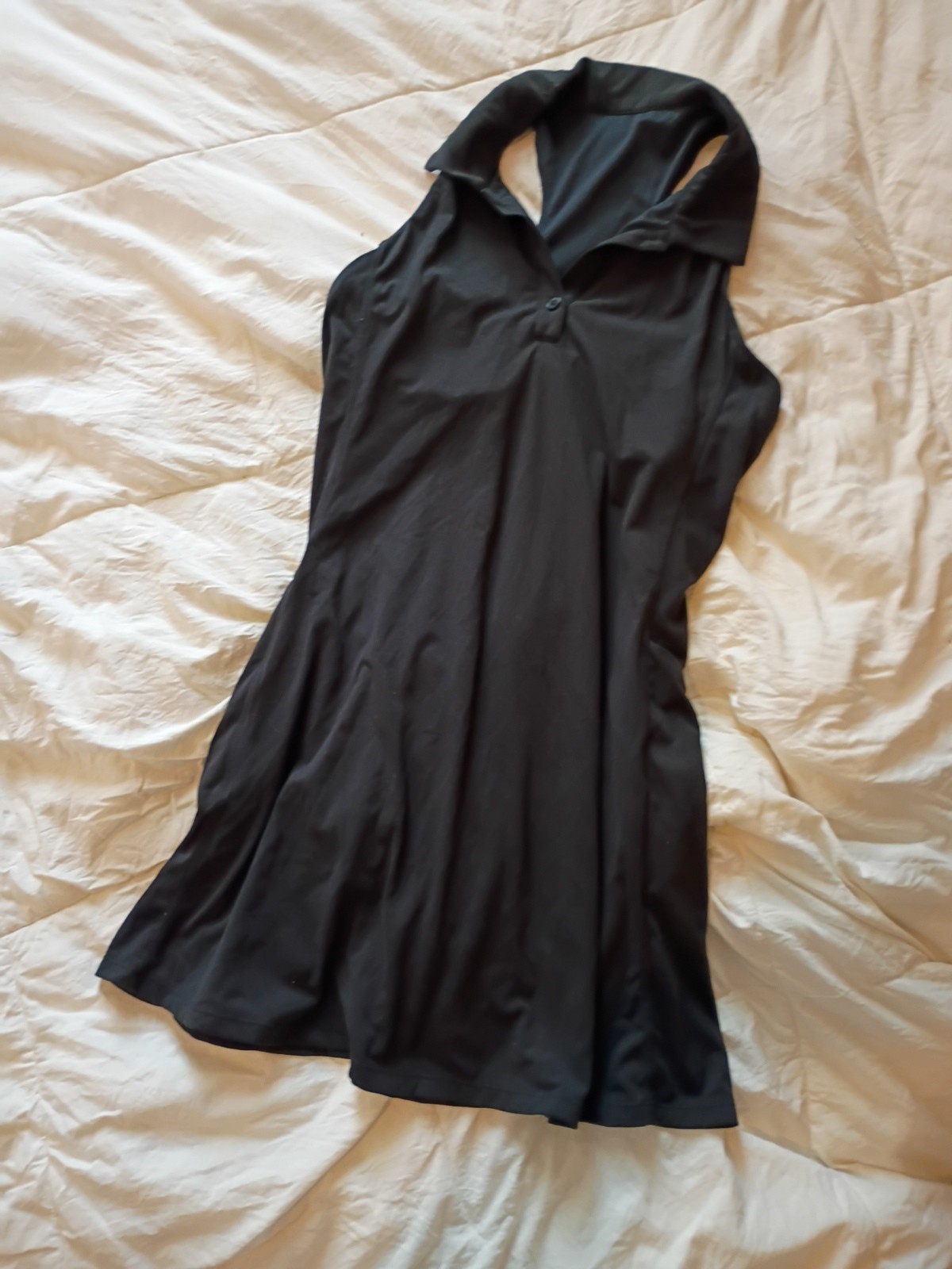 Iuga Women’s Black Large Tennis Dress With Pockets