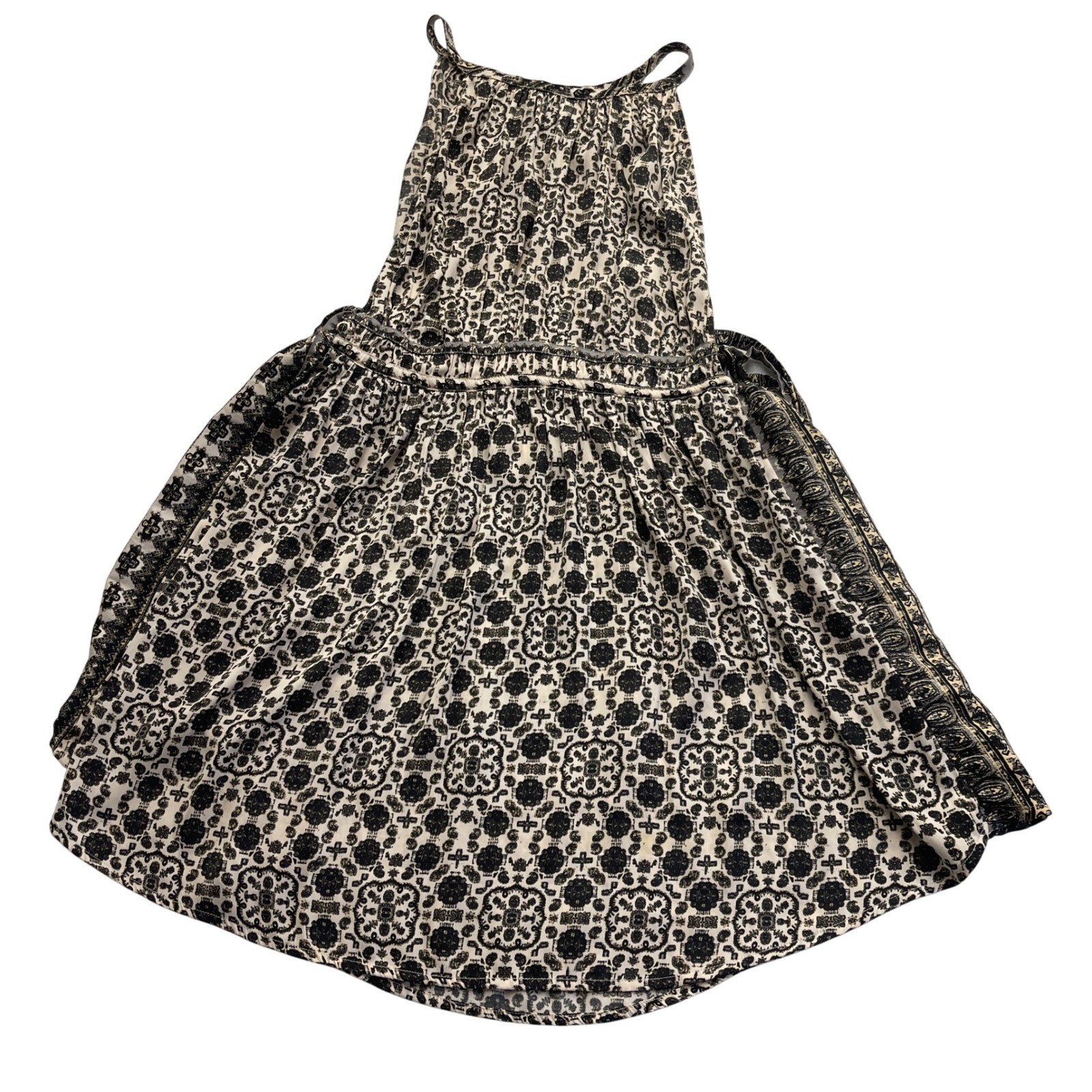 Free People Tunic Dress Medium Mid Summers Day Halter Mini Boho Festival Hippie
