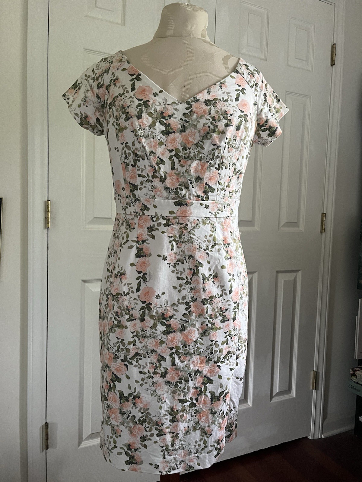 Forever 21 Floral Rose Print Cocktail Dress 1950S 1960S Mad Men Style Size M