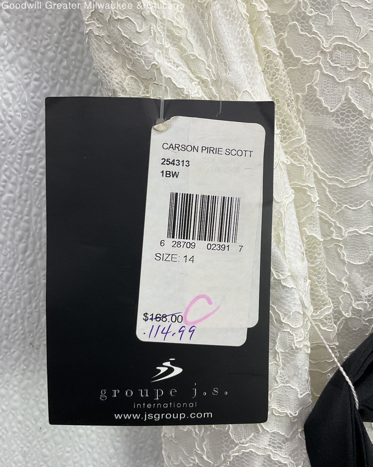 (NWT) JS Boutique Women’s White/Black Carson Pirie Scott Dress Size 14