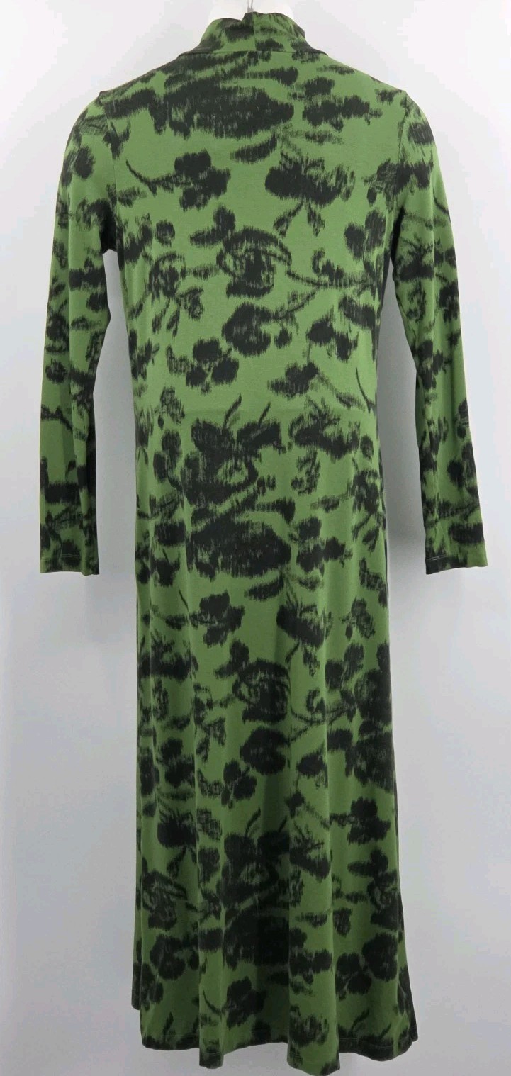 Bryn Walker Robin Fiori Maxi Midi Dress Size Large Green Floral Lagenlook Lagom