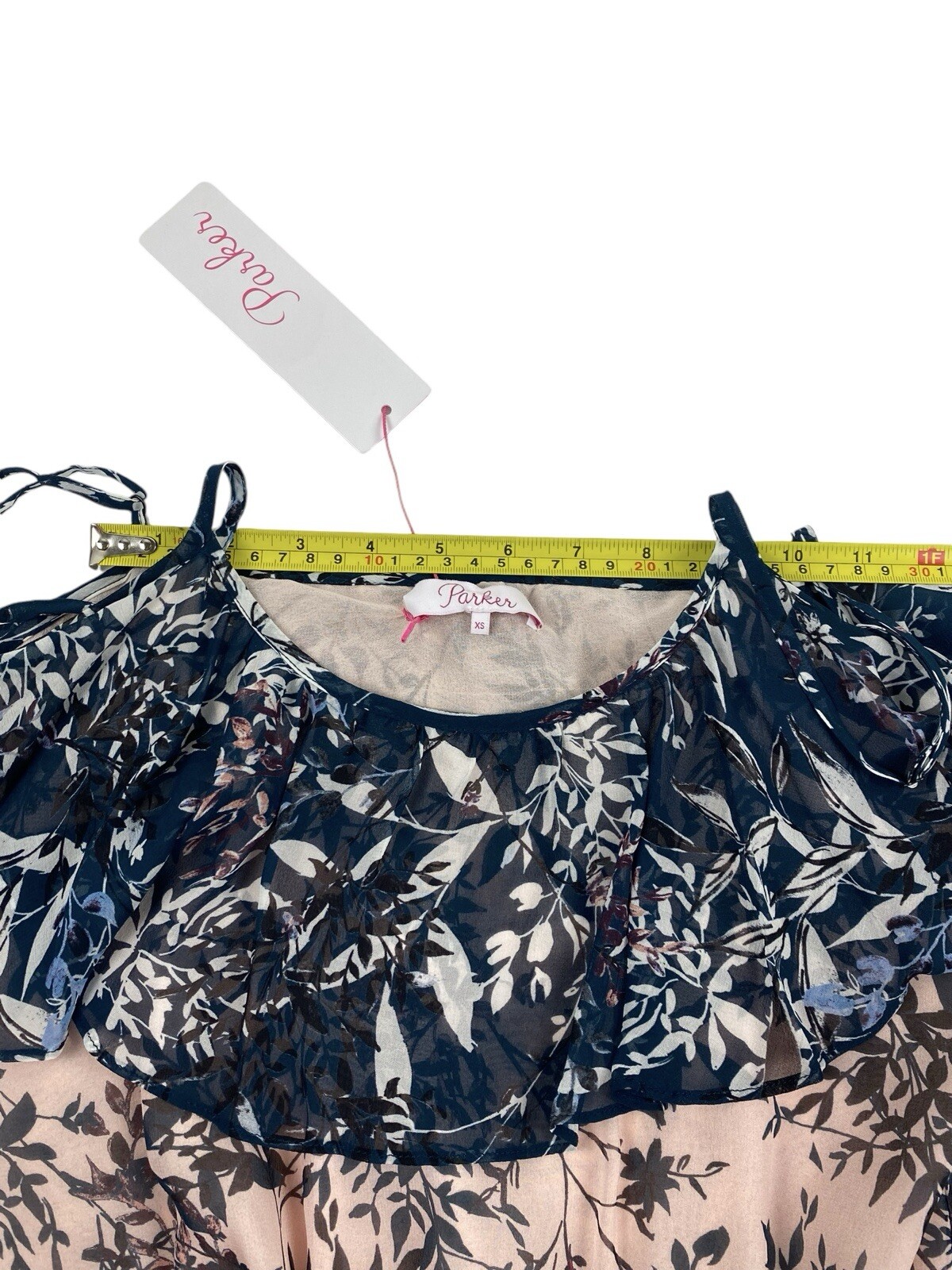 NWT $348 PARKER Silk Dress Boho Chic Festival Coquette Midi to Maxi XS