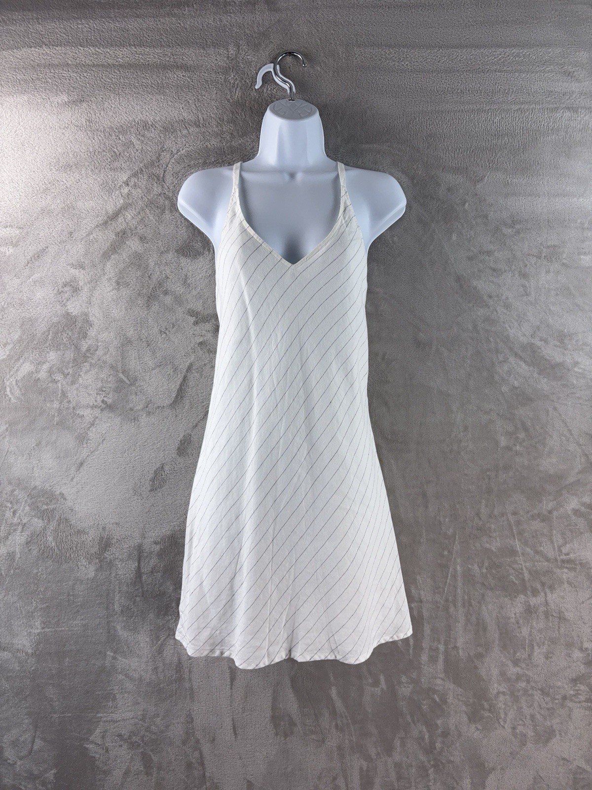 ATM Anthony Thomas Melillo Dress Womens Size Medium White Striped Slip￼