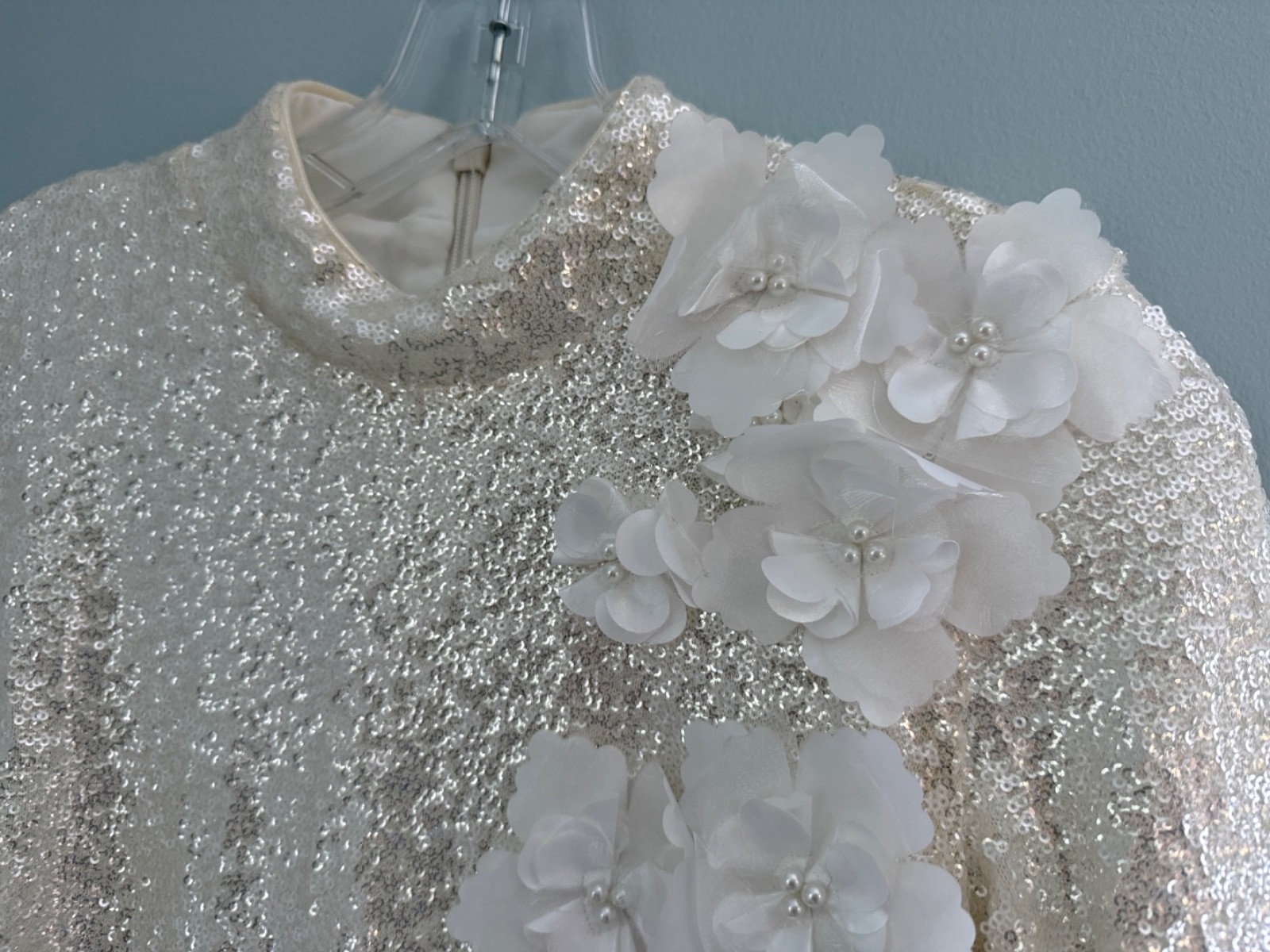 Helsi white silver dress from Anthropolgie size medium