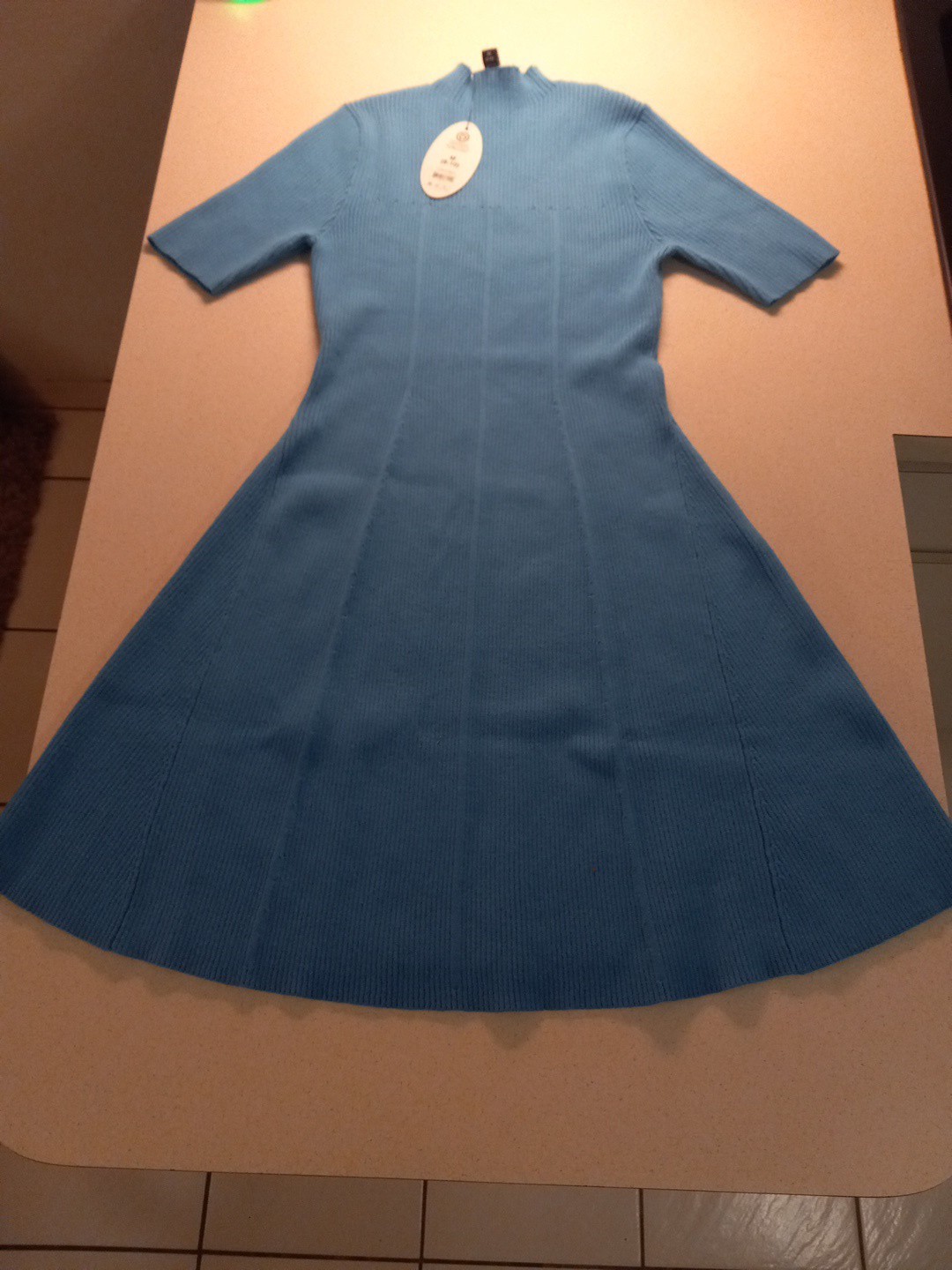 Scoop Dress Size M 8-10 SP Elbow Slv Mini Dress – Blue – New w Tag