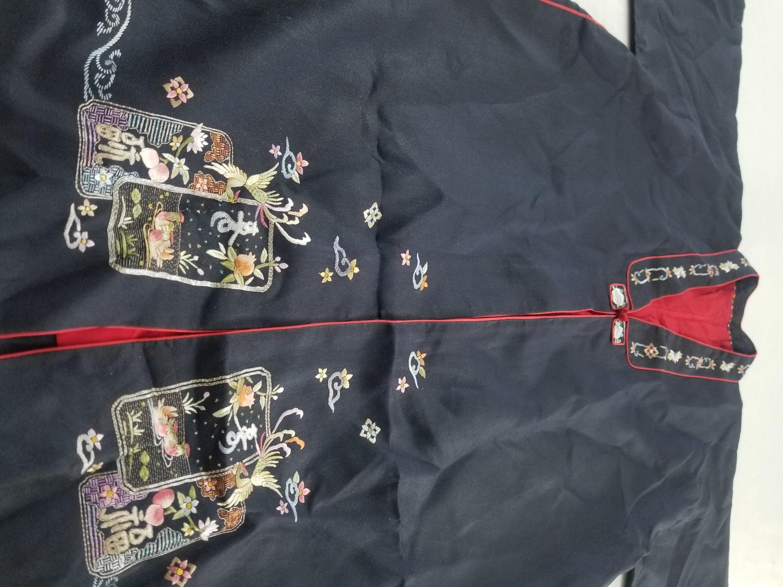 Vintage Traditional Korean Silk Brocade Embroidered Hanbok Jacket