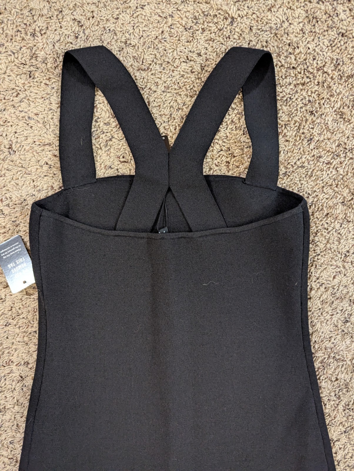 NWT Express Body Contour Bodycon Midi Black Dress Size M