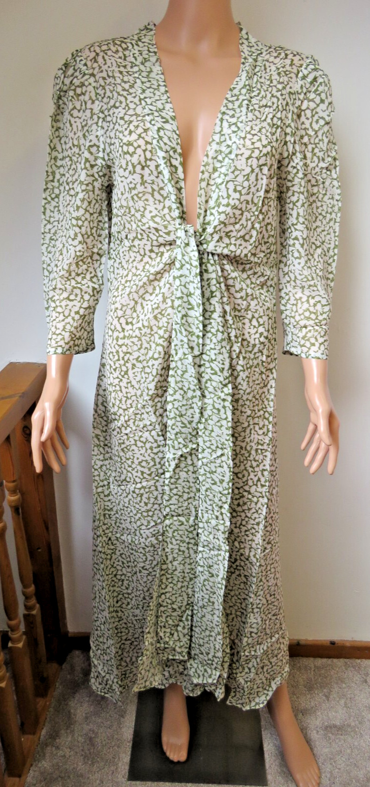 EVARAE Agata Kaftan in Ditsy Green UK 6/10/12/14/16- Tag