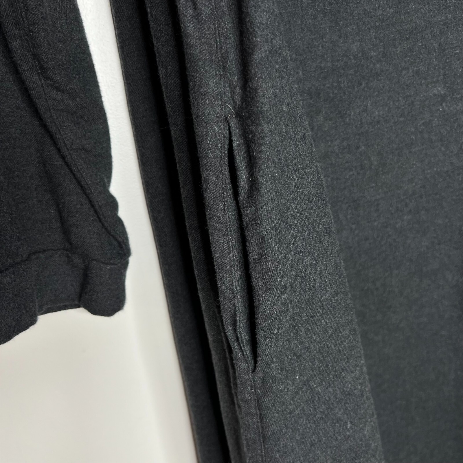 MUJI Size Medium Cotton Flannel Gray Dress Minimalist Lagenlook