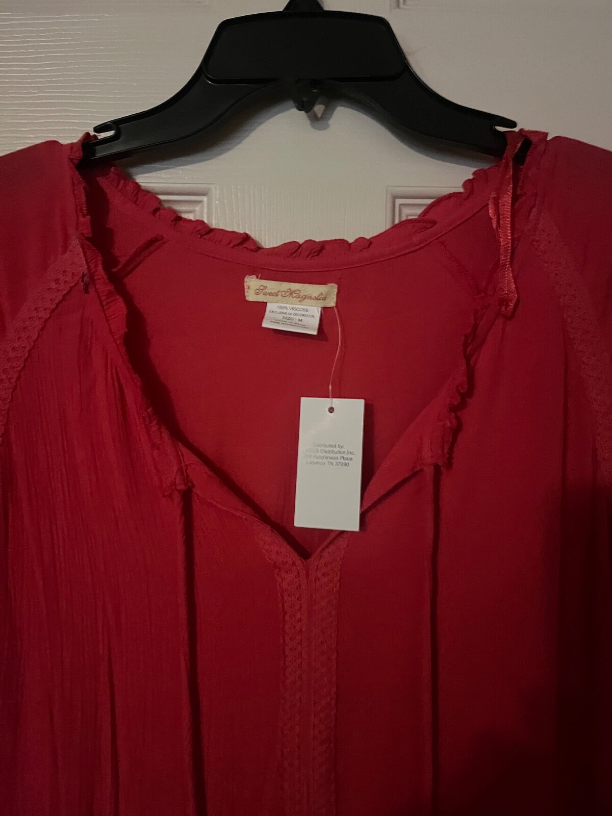 Sweet Magnolia Maxi Tapered Tie Front Dress Size M -Pink