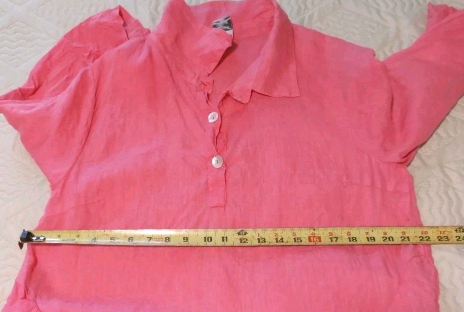 Match Point Tunic Top Mini Dress Small Wide 100% Linen Coastal Whimsical Boho