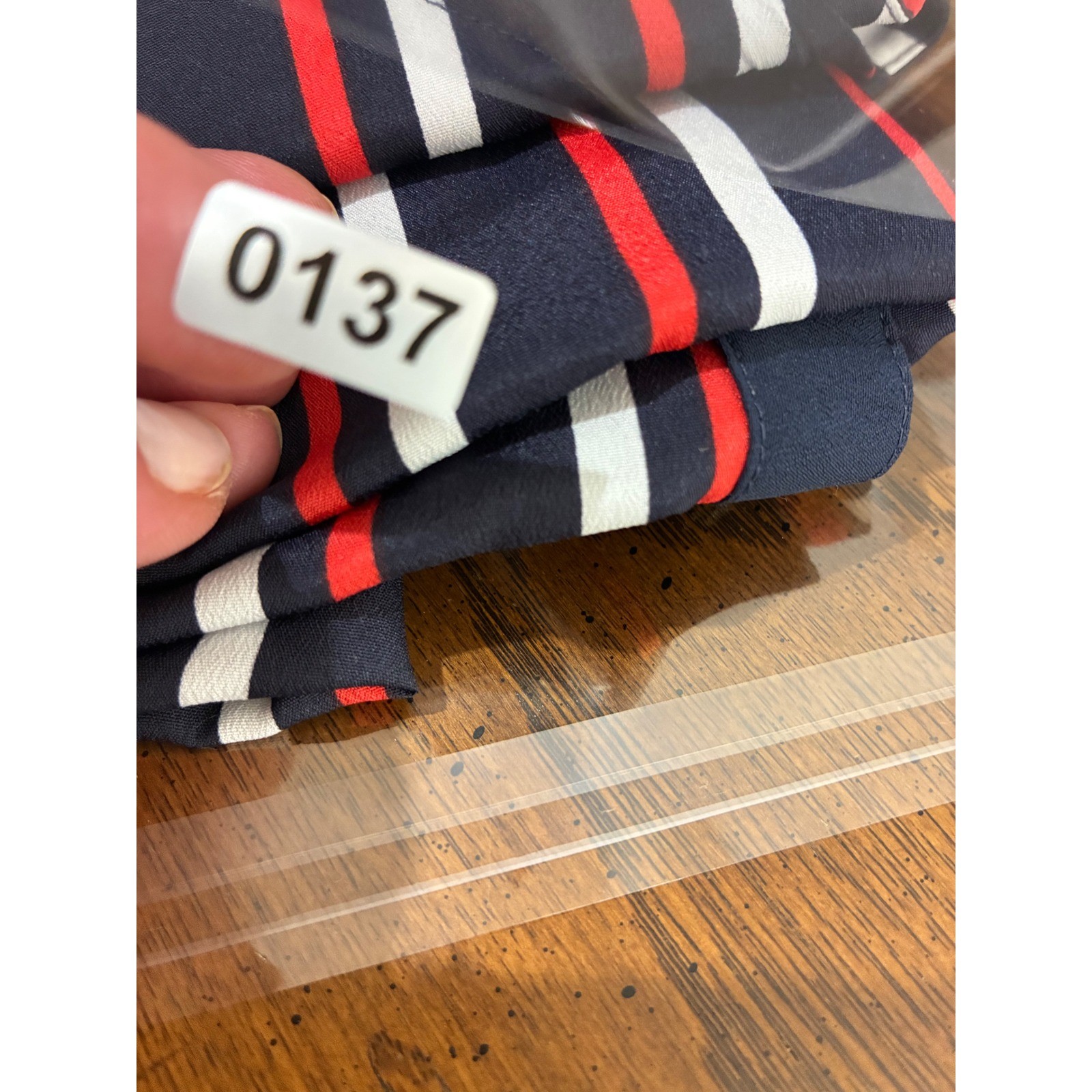 Gap Shift Dress Striped Polyester Navy Red White Nautical Preppy Small