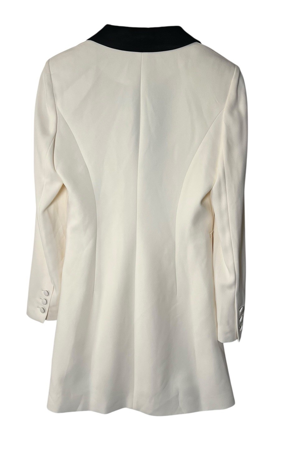 NWT alice + olivia Kryie Double Breasted Tuxedo Dress in Ecru White & Black