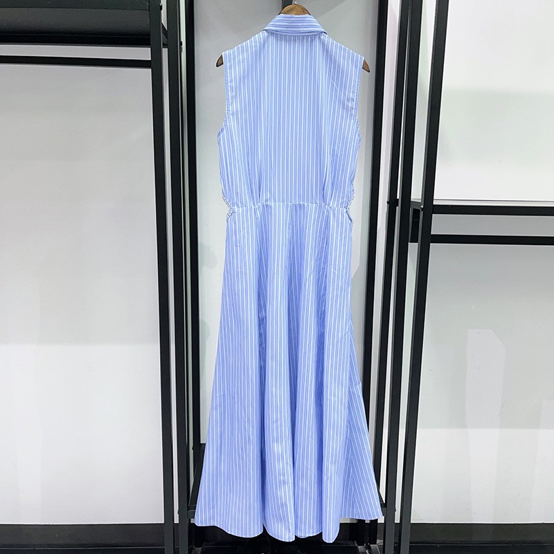 Sandro Striped Polo Dress Cutout Midi Womens 2026