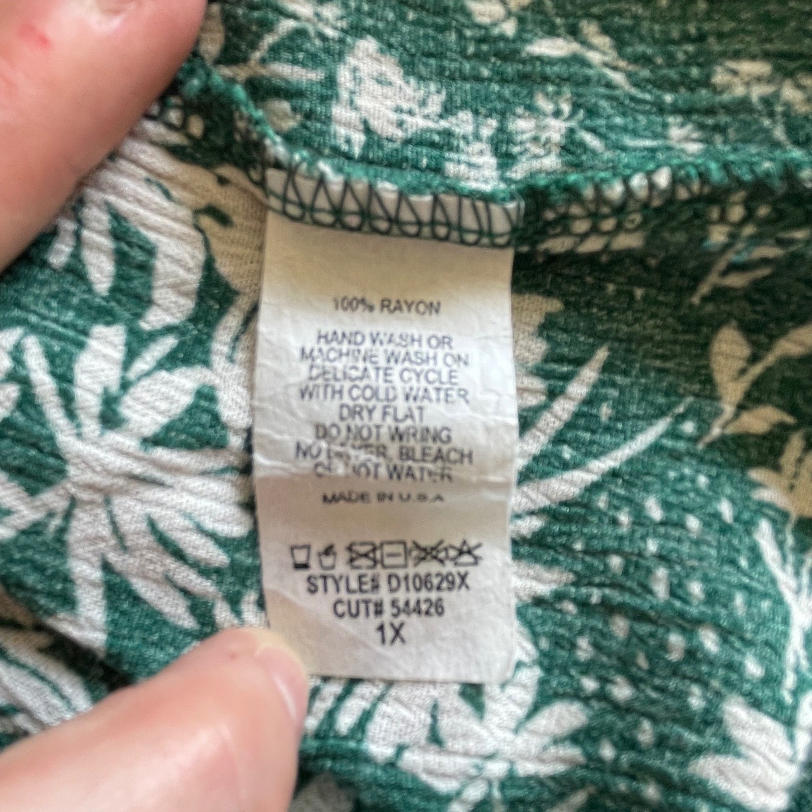First Love by Lovelyn Green Garden Floral Wrap Maxi Dress Long Smocked Cuffs XL