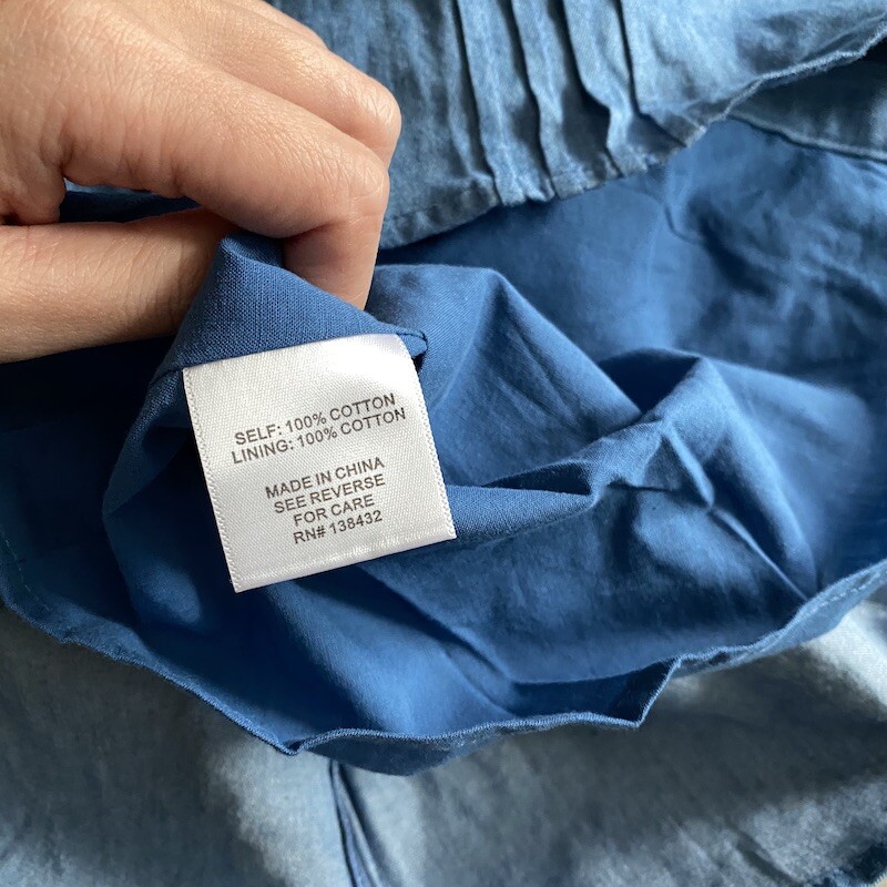 Modcloth NEW Shared Vision Chambray Embroidered Shirt Dress Size Small