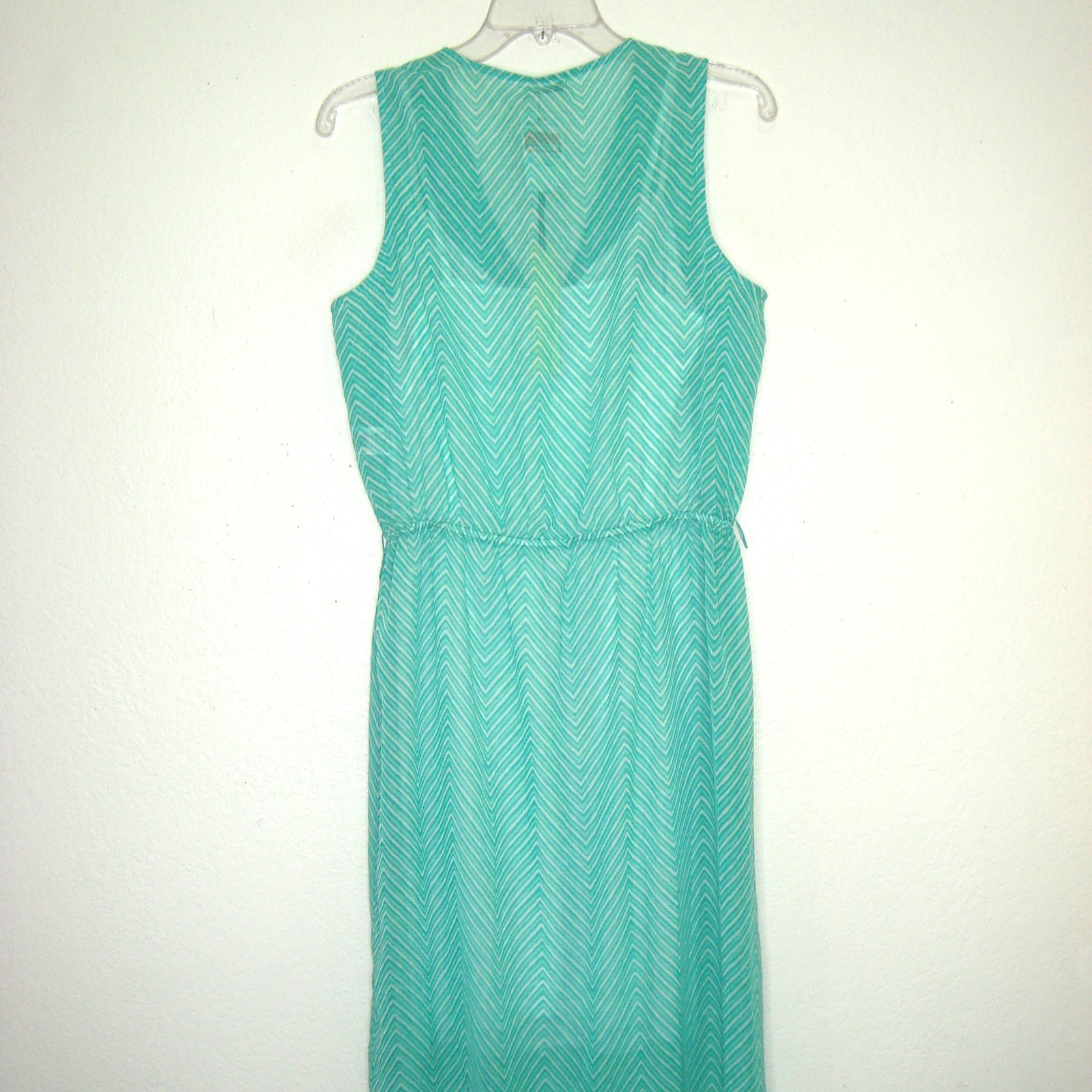 NEW Kut From The Kloth 2 Pc Maxi Dress Women Size M Chevron Print Semi Sheer