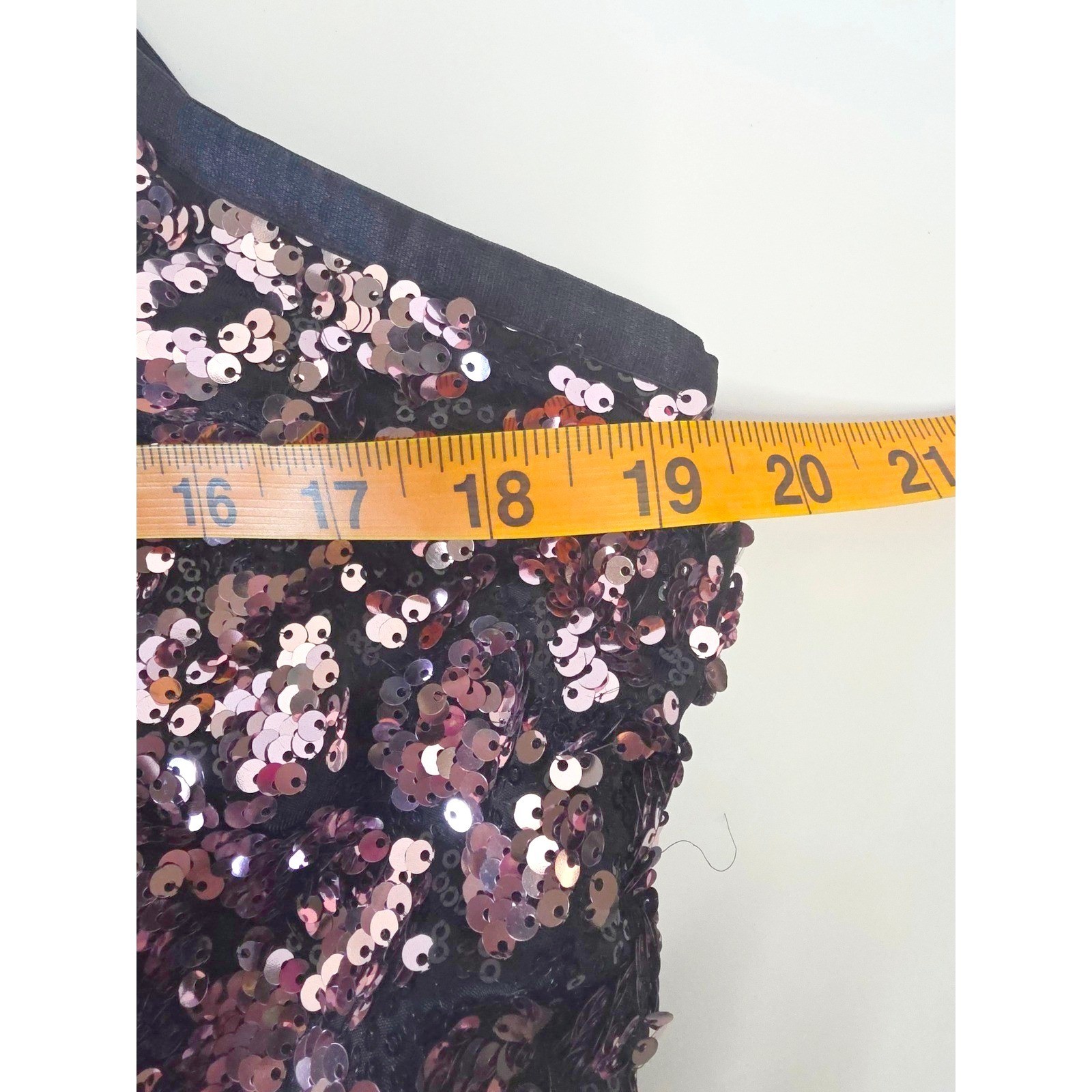 Torrid Rose/Pink Sequin Black Body Con Bandage Cami Dress SZ 1X Adjustable Strap