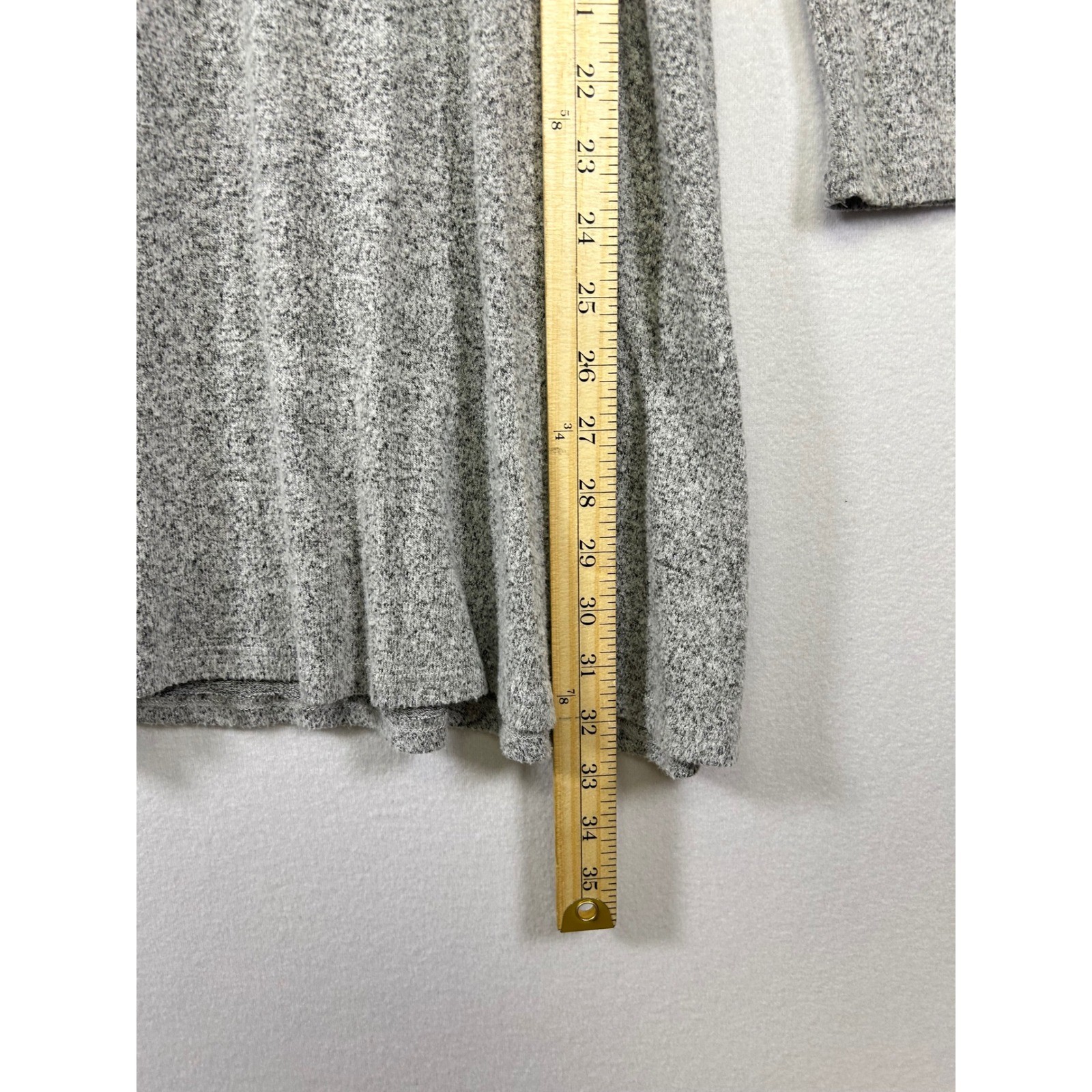 Minimalist Potter’s Pot Women Small Gray Marl Long Sleeve Knit Skater Mini Dress