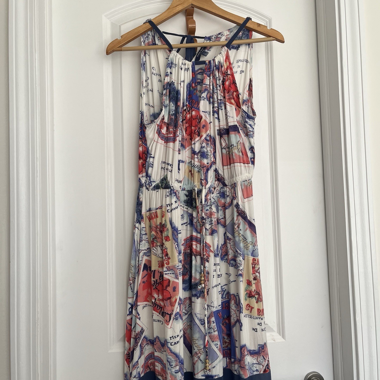 Peter Som for Design Nation Halter Maxi Dress Womens S St. Bart Island Travel