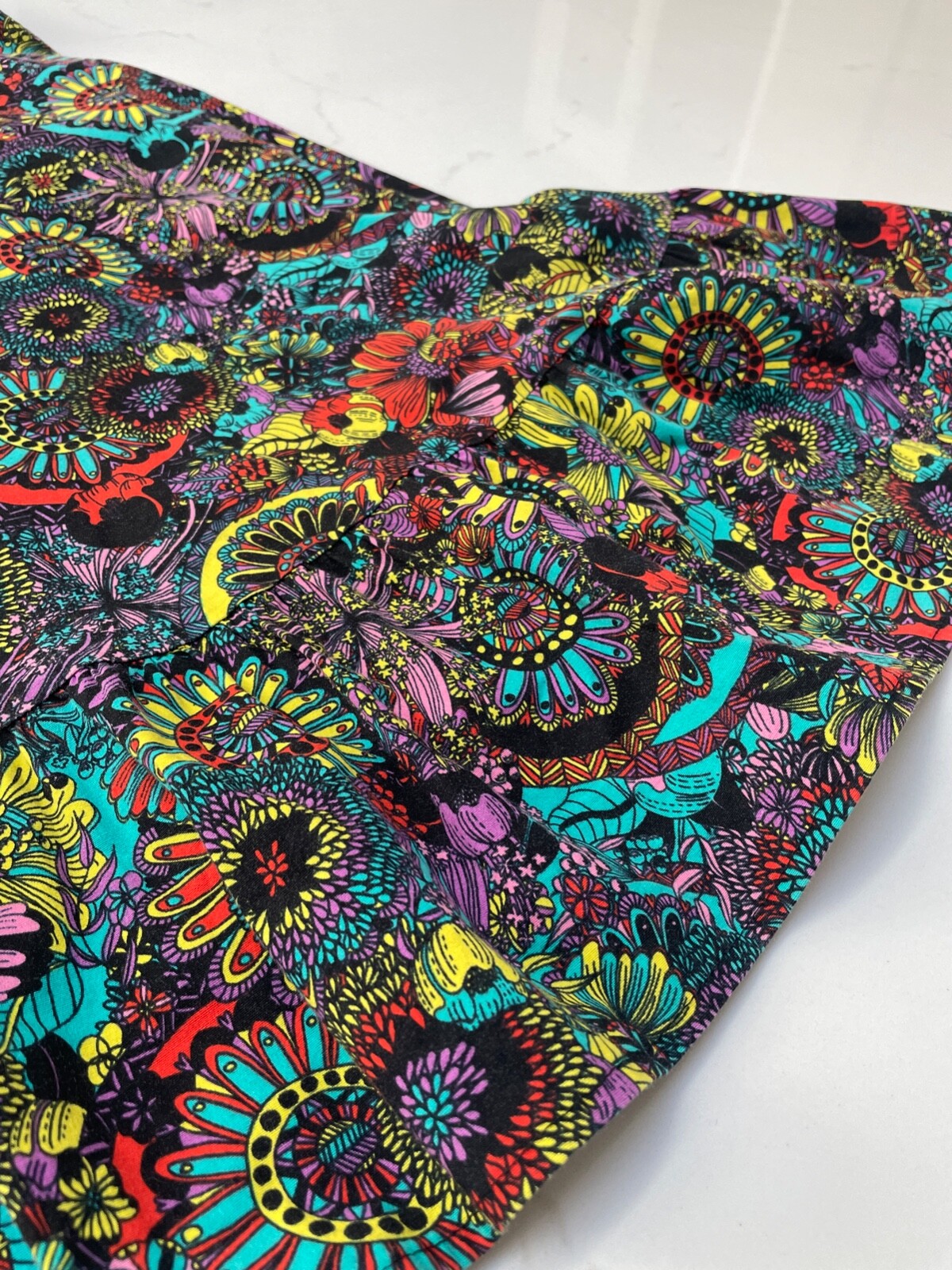 Nooworks California USA Multicoloured Sun Dress Retro Style Fabric