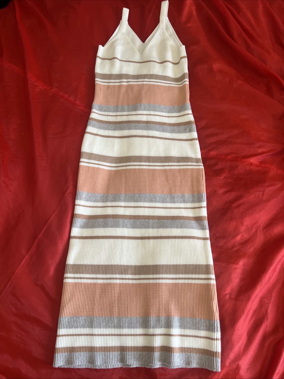 Willow and wind Midi Dress Bodycon Knit Rayon Blend Pastel Size S