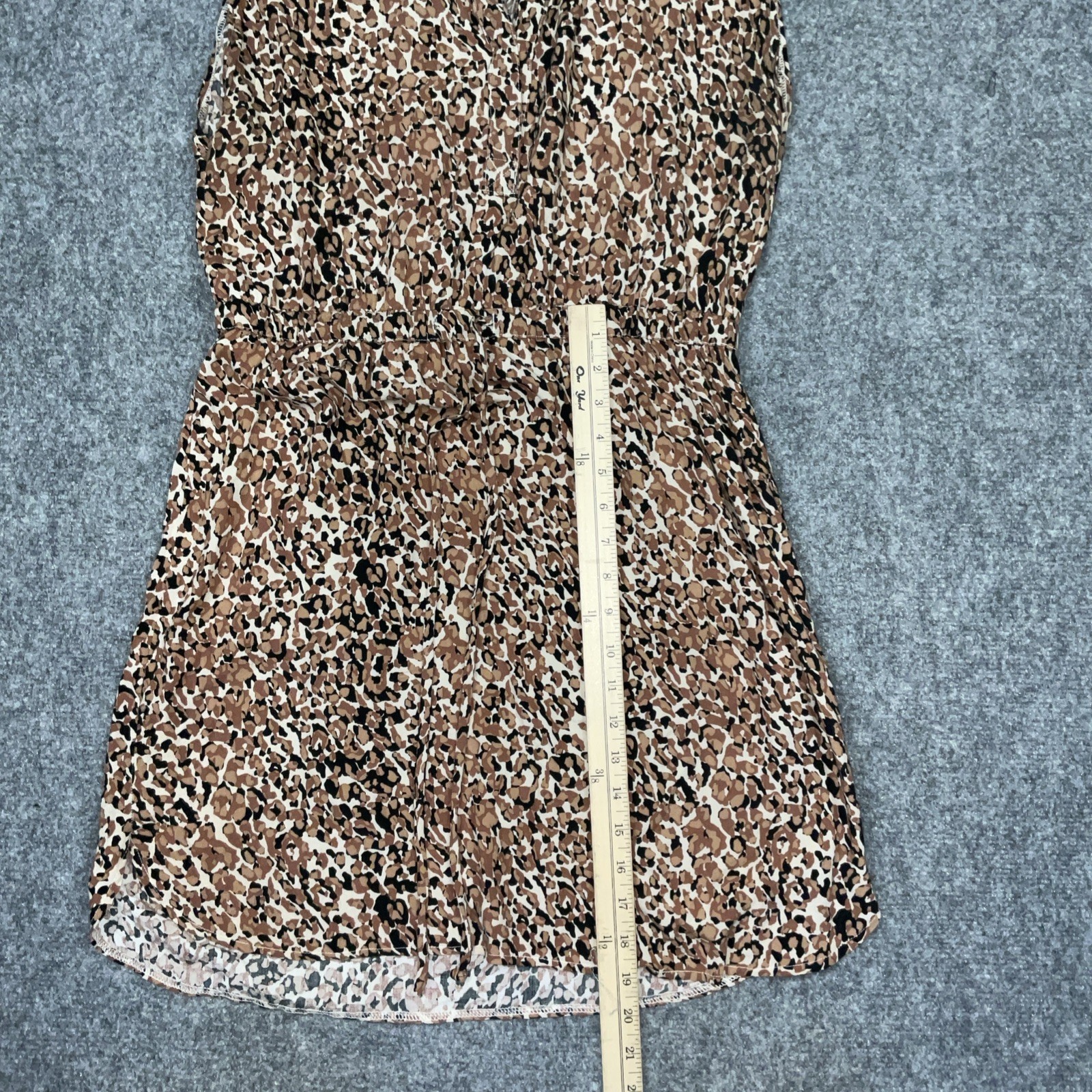 Sandra Darren Dress Womens Size8 Brown animal Print Lightweight Breathable