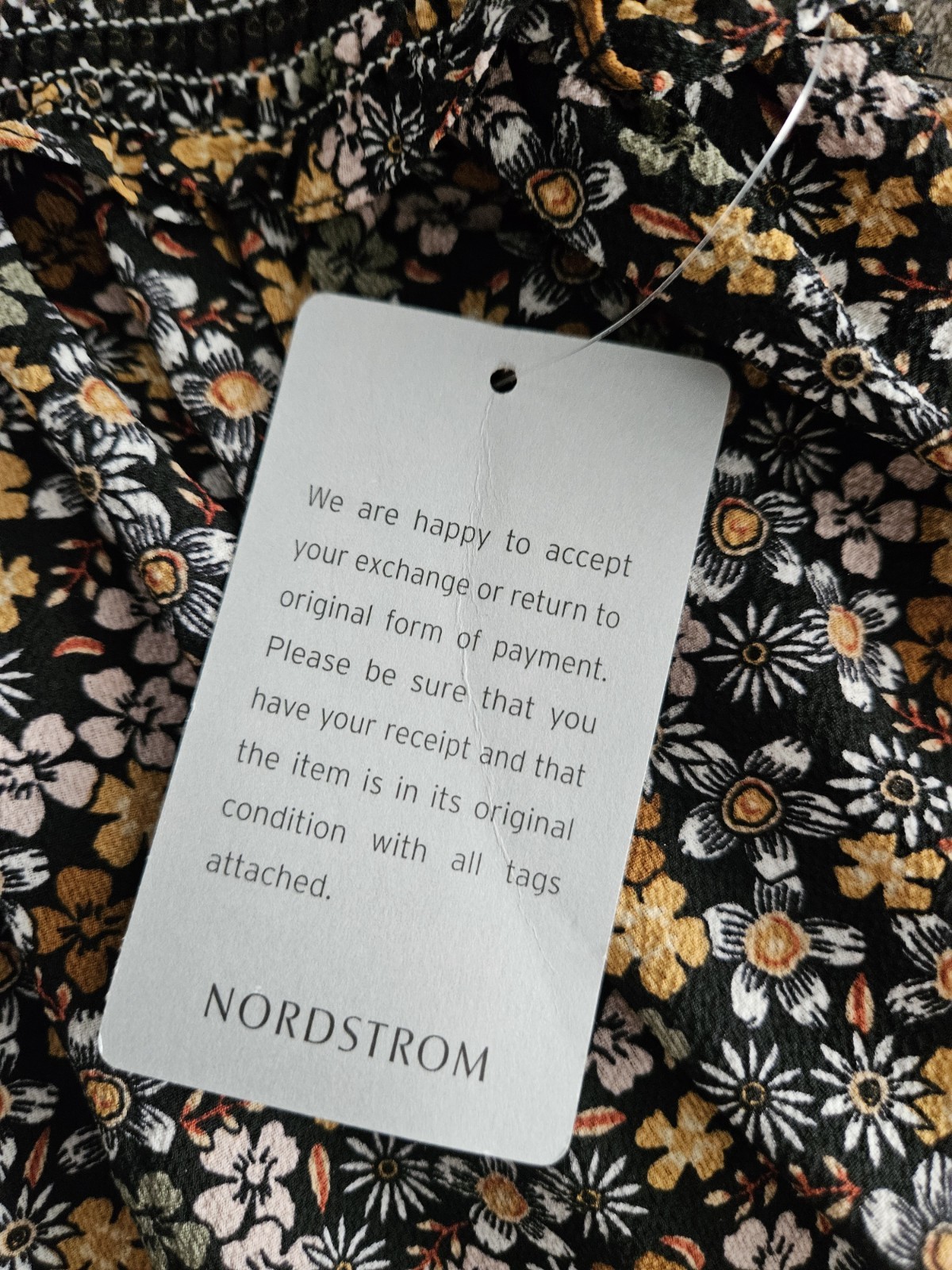 Max Studio Brown Black Floral Ruffle Maxi Dress VNeck Large Nordstrom New NWT!👗