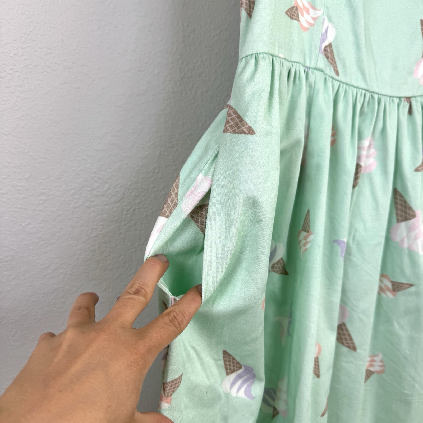 Bea & Dot ModCloth Sweetest Treat Ice Cream Cone Dress S Mint Green Pinup Retro