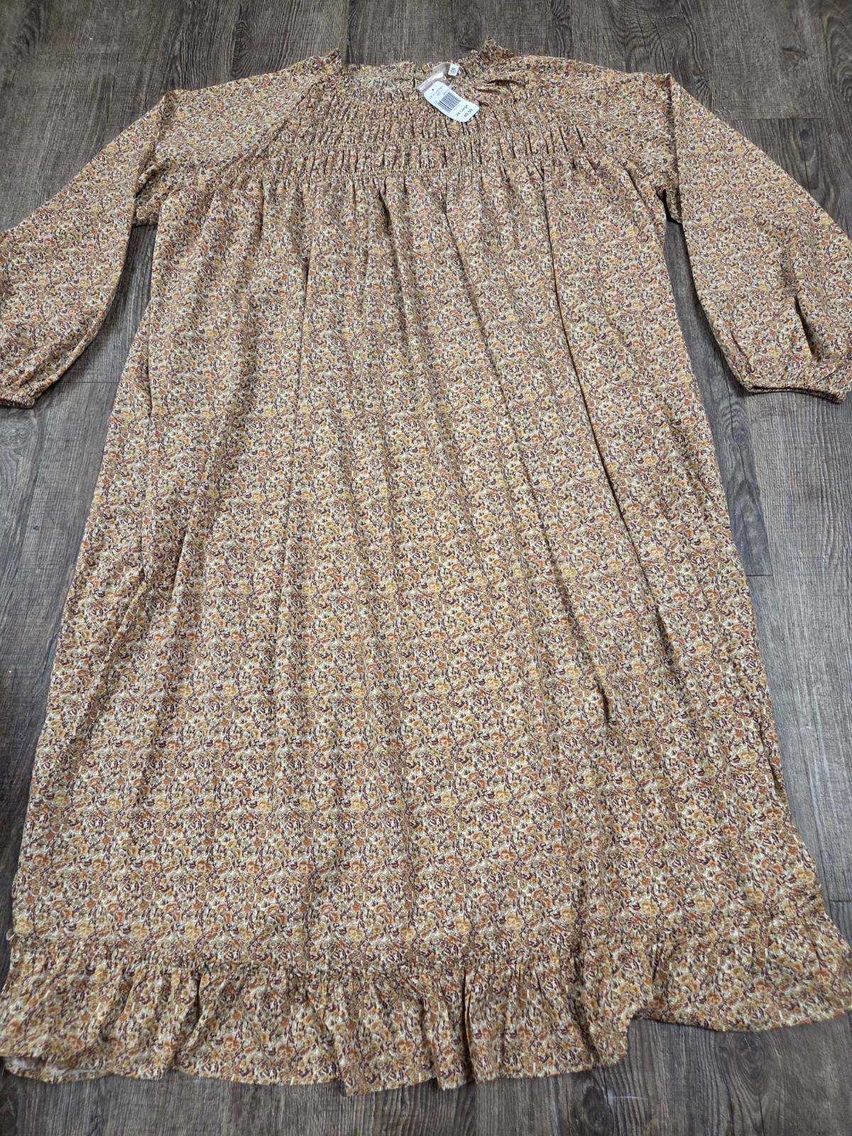 Indigo Soul NWT Rust Floral Dress Long Plus Size 2XL NEW