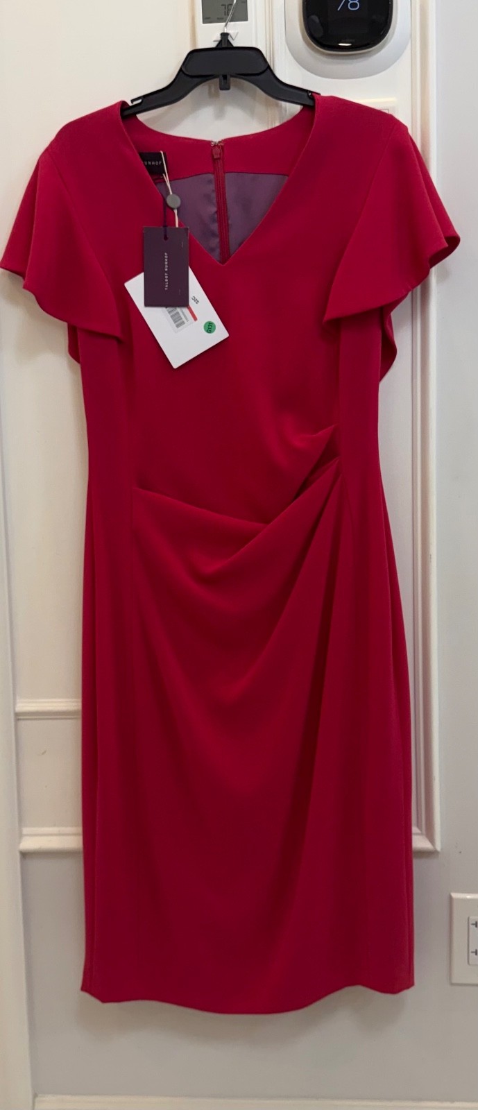 NWT Talbot Runhof Pink Midi Cocktail Dress 12