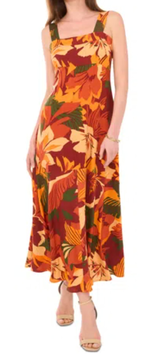 MSK Womens Square-Neck Sleeveless Arabianspc Size S $59