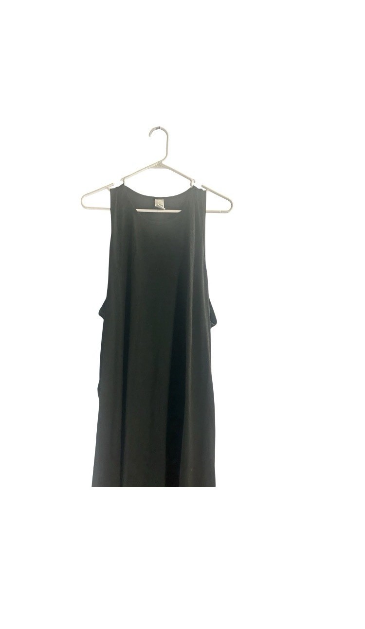 Plus Size 5XL Solid Black Sleeveless Shift Dress Everyday Casual Summer