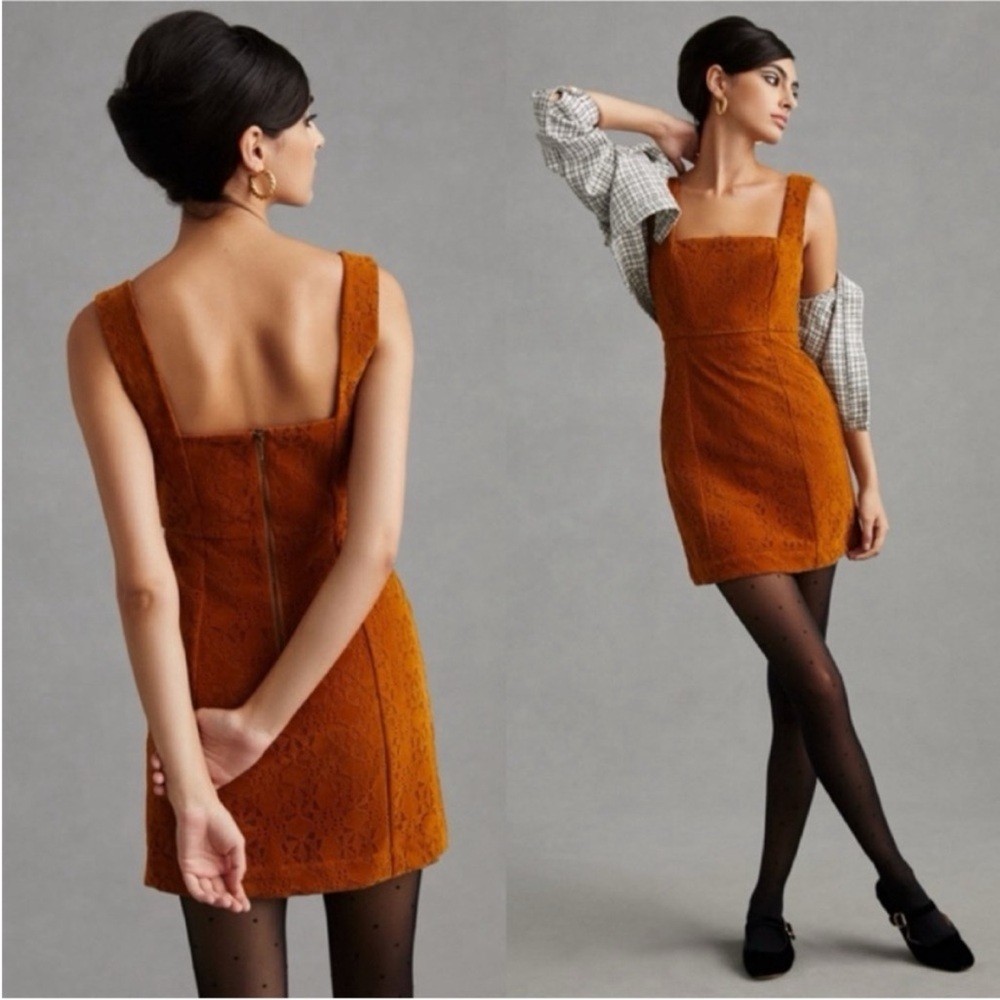 NWT Anthropologie Maeve Faux Suede Shift Mini Dress Size 18W