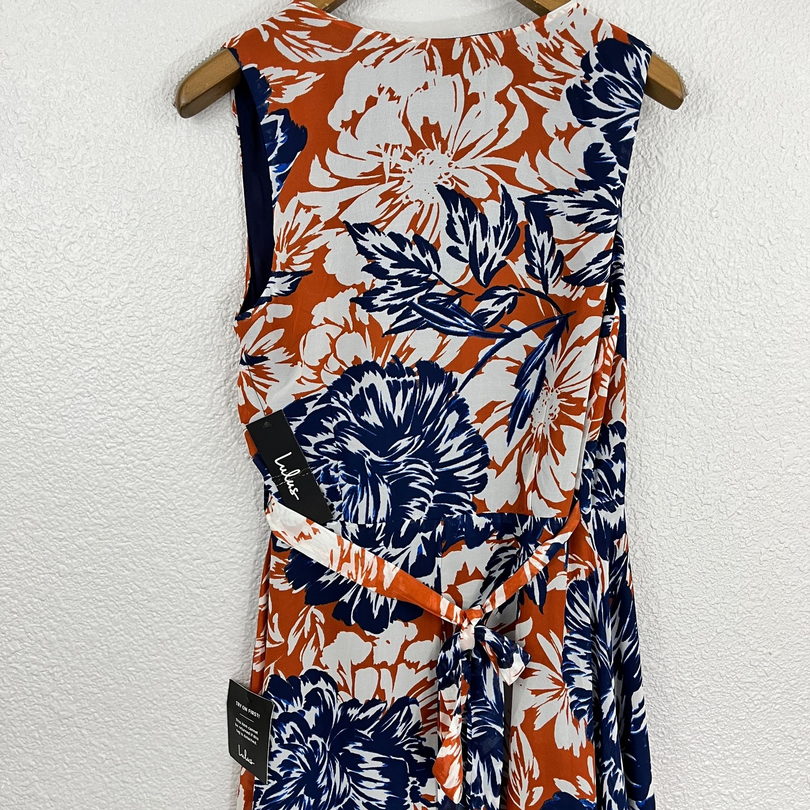 NWT Lulus Floral Wrap High Low Maxi Dress Sz S – Lined Ruffle Hem with Slit