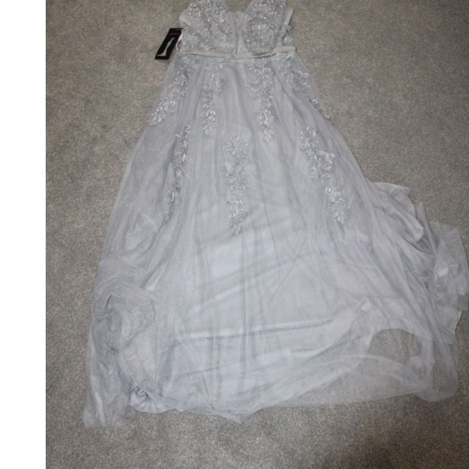 Silver Grey Sleeveless Prom Dress Size M US 6 Ever Pretty New