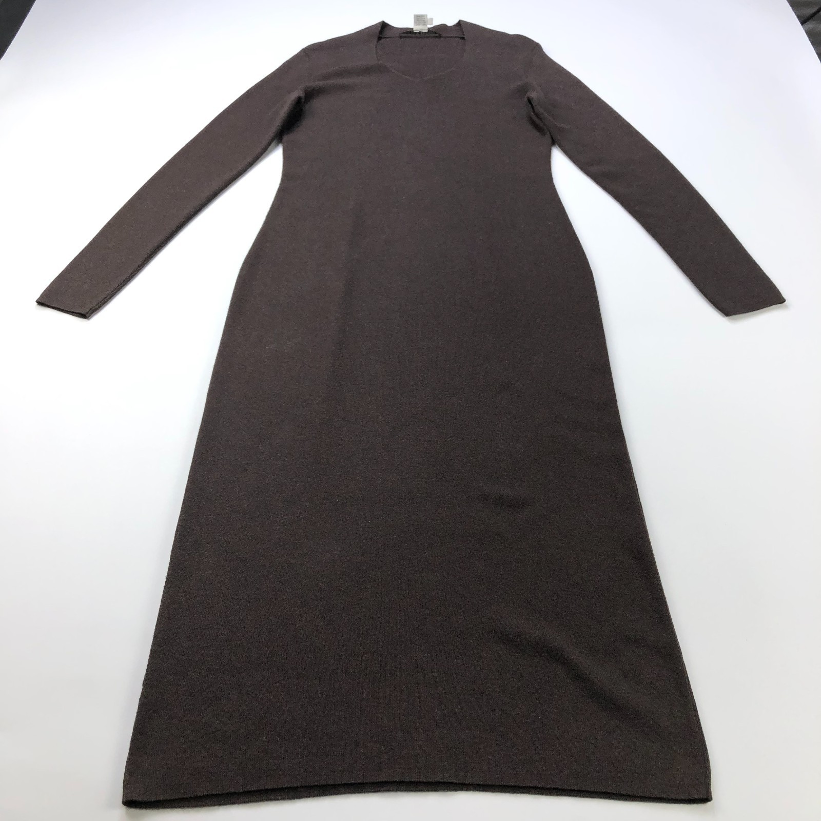 Peruvian Connection Medium Sweater Dress 100% Pima Cotton Midi Knee Brownie
