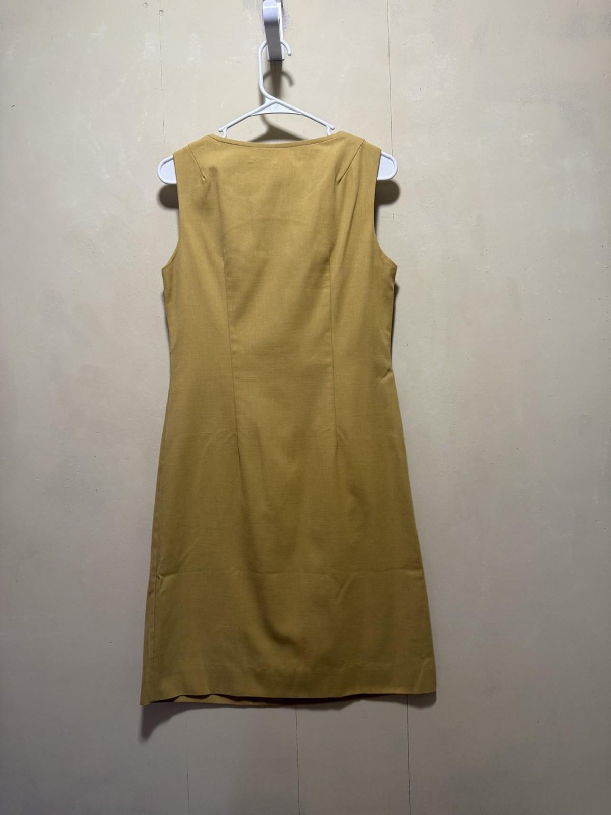 Vintage 1960’s Lady Arrow Sleeveless Sheath Midi Dress Women’s Sz 12 / Yellow