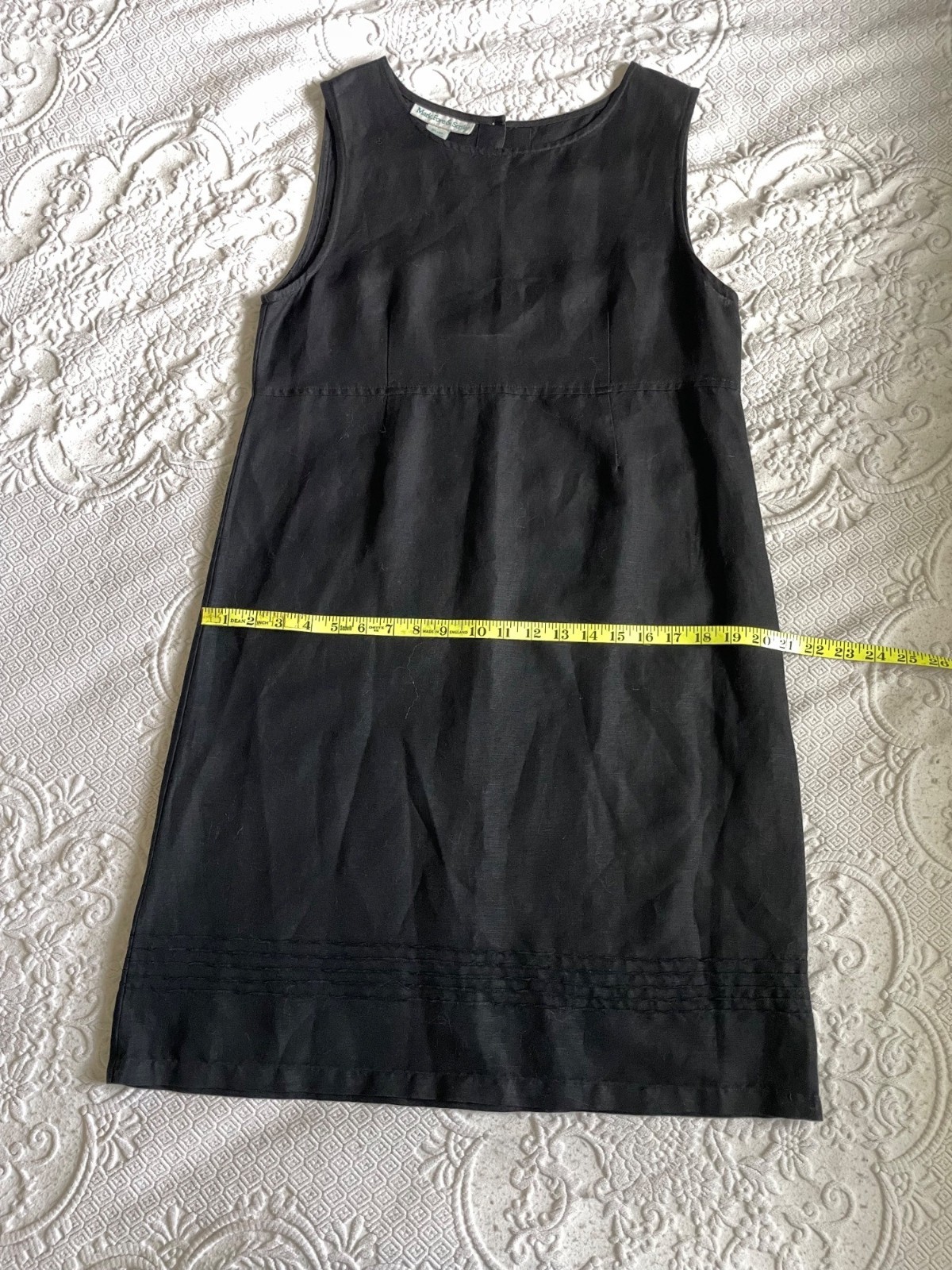 Mark, Fore, & Strike Black Linen Blend Sleeveless Mini Shift Dress Size Medium
