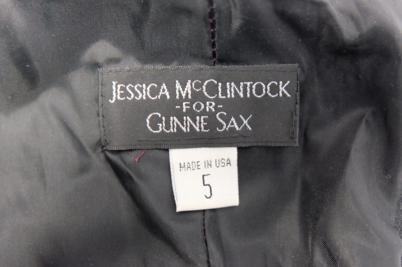 JESSICA McCLINTOCK for Gunne Sax Purple & Black Strapless Formal Dress Size 5